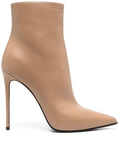 Le Silla Eva 120mm Leather Ankle Boots - Natural
