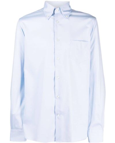 BOGGI Boston-collar Cotton Shirt - Blue