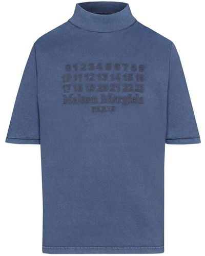 Maison Margiela T-shirt Met Print - Blauw