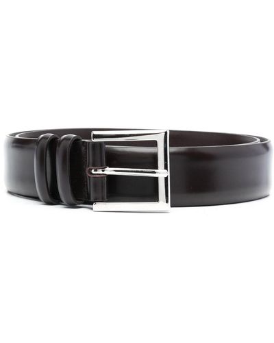Orciani Buckle-fastening Leather Belt - Black