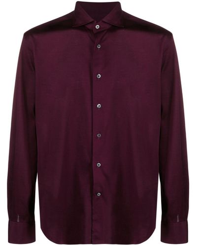 Corneliani Long-sleeve Cotton Shirt - Purple