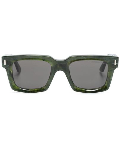 Cutler and Gross Square-frame sculpted-arms sunglasses - Gris