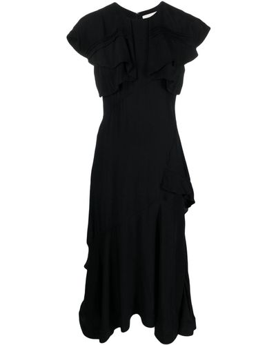 3.1 Phillip Lim Vestido midi con capa de volantes - Negro