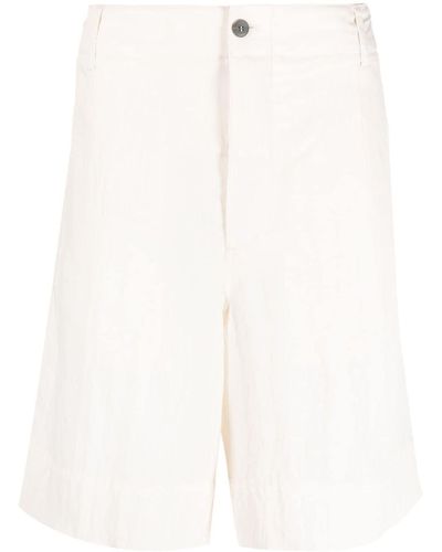 Giorgio Armani Button-up Wide-leg Crinkled Shorts - White