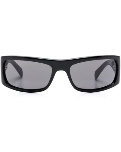 Ferragamo Lunettes de soleil à monture rectangulaire - Gris