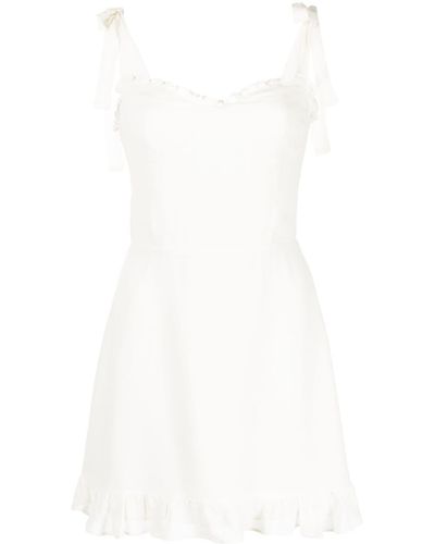 Reformation Christine Ruffle-trim Minidress - White
