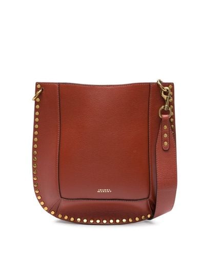 Isabel Marant Oskan Leather Shoulder Bag - Red