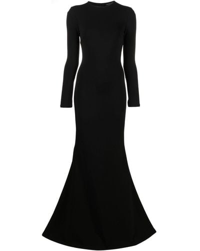 Balenciaga Long-sleeved Jersey Gown - Black