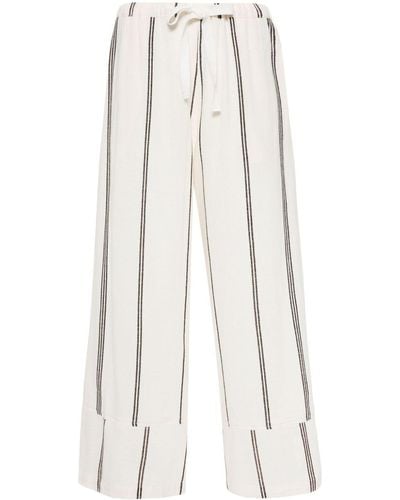 lemlem Desta Striped Pants - White