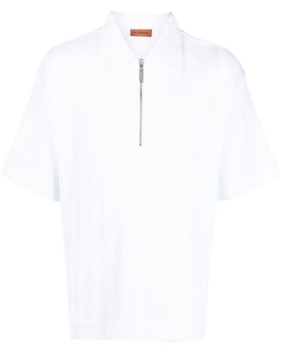 Missoni Poloshirt mit Reißverschluss - Weiß