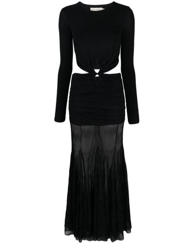 Siedres Uitgesneden Midi-jurk - Zwart