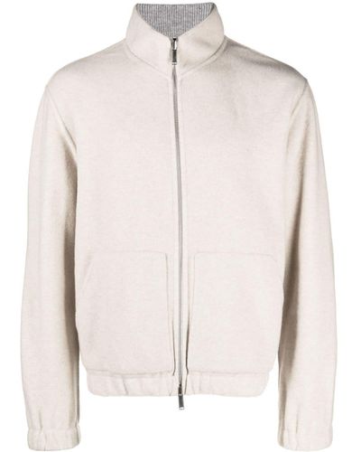 Eleventy Chaqueta bomber con efecto cepillado - Neutro