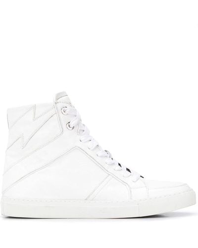 Zadig & Voltaire High Flash Lace-up Sneakers - White
