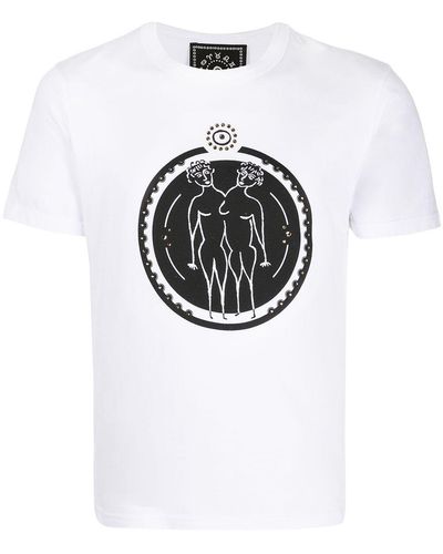 10 Corso Como T-Shirt mit Zwillinge-Print - Weiß