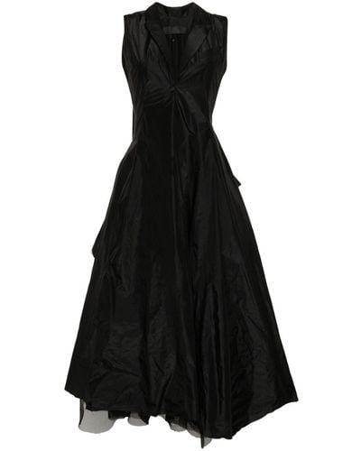 Marc Le Bihan Raw-cut Layered Maxi Dress - Black