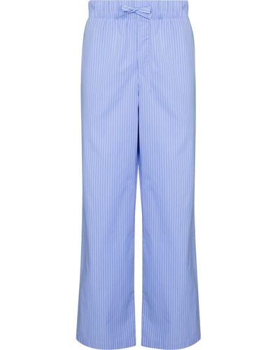 Tekla Pantalones de pijama a rayas con cordones - Azul