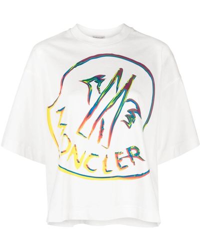 Moncler T-shirt Met Logoprint - Grijs