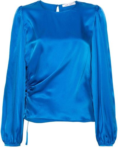 Samsøe & Samsøe Elvira silk blouse - Blau
