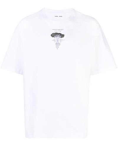 Samsøe & Samsøe X Handsforfeet T-Shirt mit grafischem Print - Weiß
