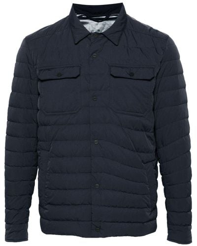Herno Quilted down shirt jacket - Blau