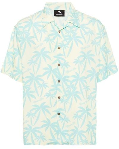 Mauna Kea Hemd mit Palmen-Print - Grün