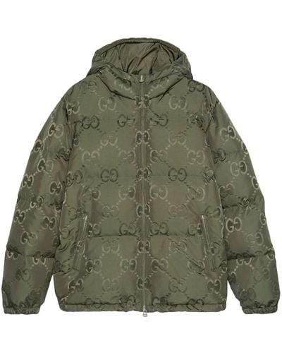 Gucci Jumbo GG Canvas Down Jacket - Groen