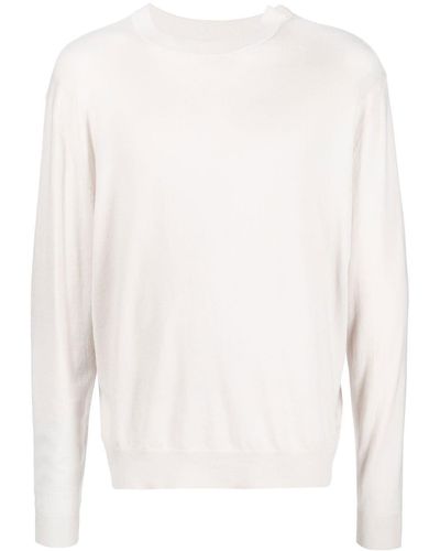 Extreme Cashmere Class Cut-out Neck Sweater - White