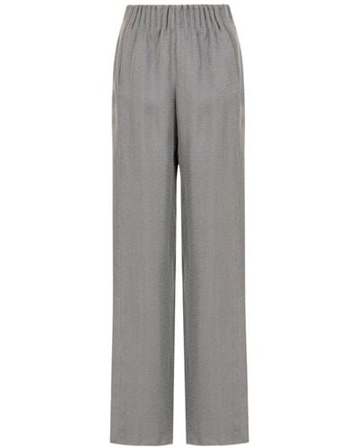 Emporio Armani Elasticated-waist Pants - Gray