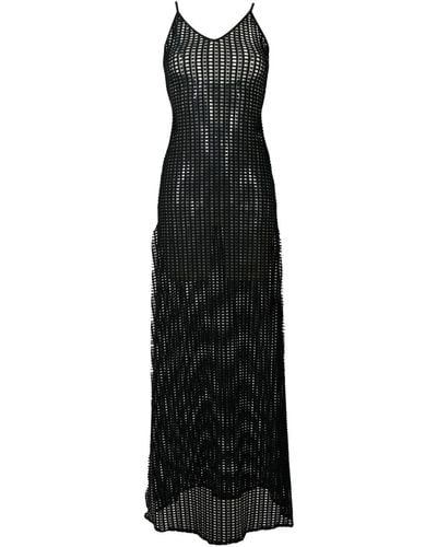 Amir Slama Open-knit Maxi Dress - Black