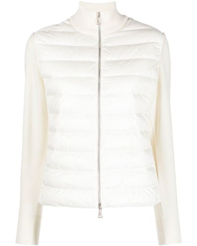 Moncler Quilted Padded Cardigan - White