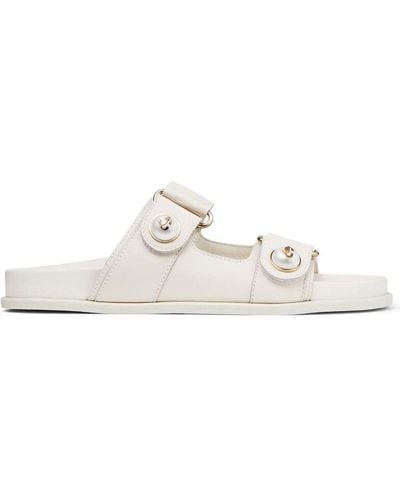 Jimmy Choo Fayence Pearl-embellished Sandals - White