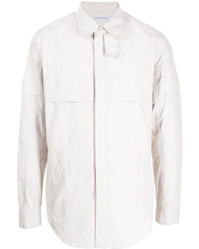 Julius Concealed-front Fastening Shirt - White
