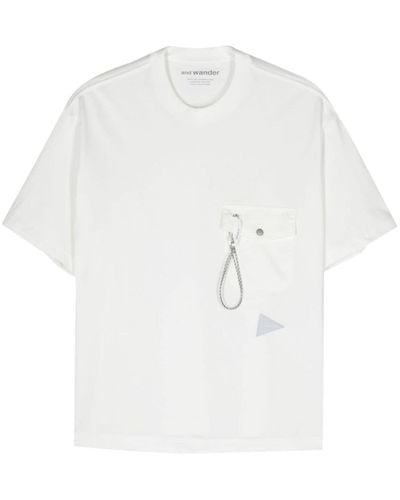 and wander Carabiner-detail Jersey T-shirt - White