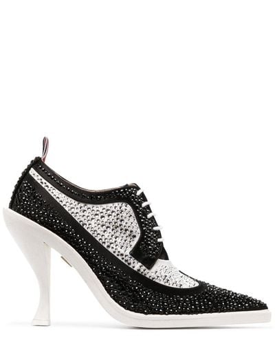 Thom Browne Crystal-embellished 105mm Derby Shoes - Black
