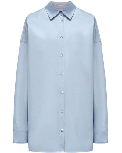 12 STOREEZ Albini Hemd aus Bio-Baumwolle - Blau