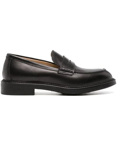 Doucal's Penny-slot Leather Loafers - Black