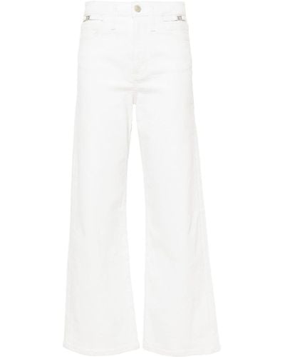 Maje Straight-Leg-Jeans mit hohem Bund - Weiß