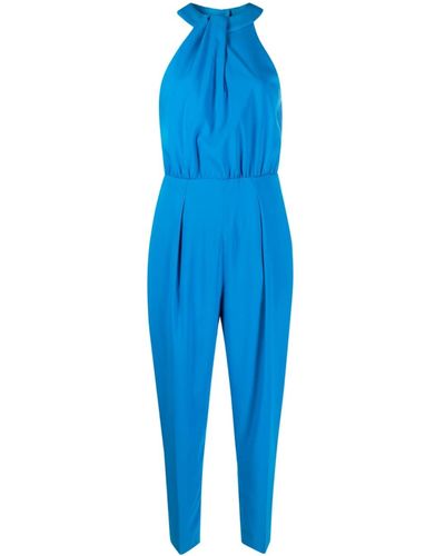 Pinko Halterneck Tapered-leg Jumpsuit - Blue