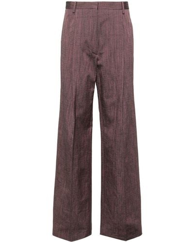 Dries Van Noten Pleated Tailored Trousers - Brown