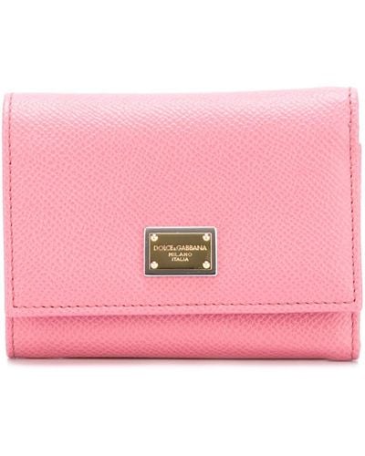 Dolce & Gabbana Logo-tag Leather Wallet - Pink