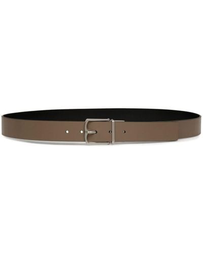 Bally Emblem Leather Belt - Brown