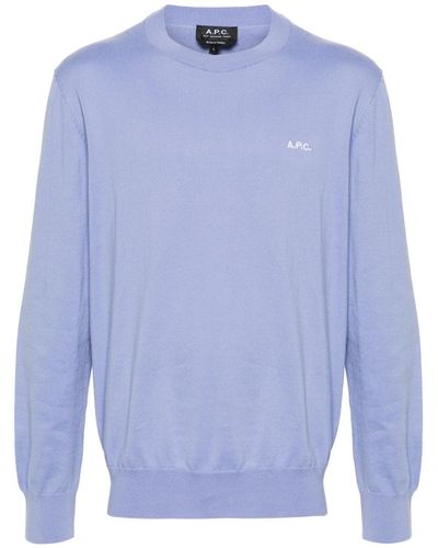 A.P.C. Melville Cotton Sweater - Blue