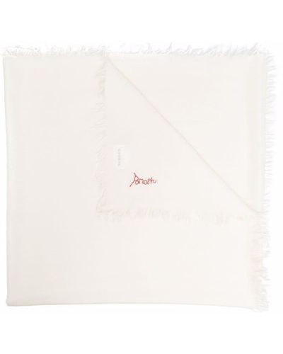 P.A.R.O.S.H. Embroidered-logo Scarf - White