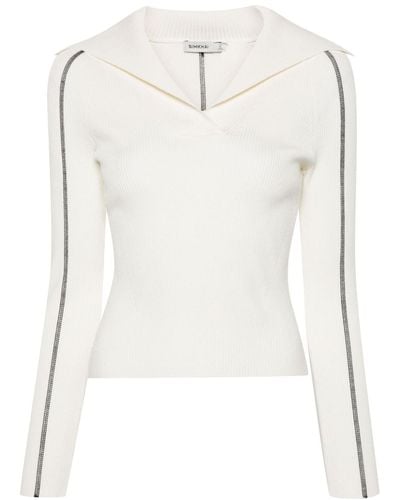 Jonathan Simkhai Beckie Long-sleeve Sweater - White