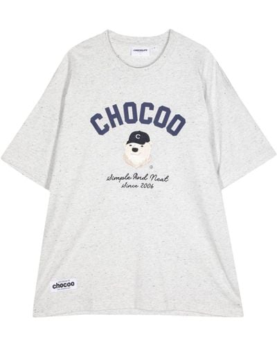 Chocoolate Logo-print Cotton T-shirt - White