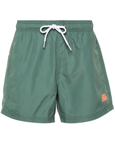 Sundek Logo-print Swim Shorts - Green
