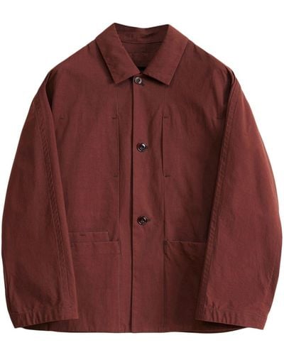 Lemaire Boxy Shirt Jacket - Red