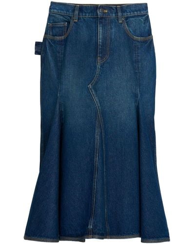 Marc Jacobs Jupe en jean à coupe mi-longue - Bleu