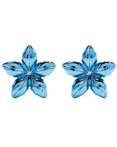 Marni Ohrringe mit Blumenmotiv - Blau