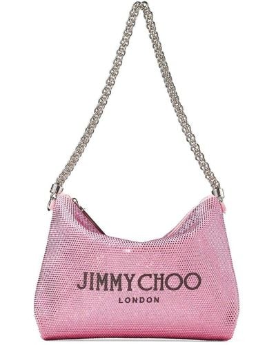 Jimmy Choo Schultertasche mit Kristallen - Pink